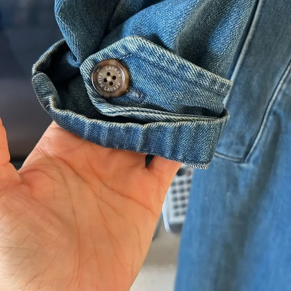 NWT Black Label Lauren Ralph Lauren
Denim Trench Coat - Picture 7 of 10